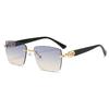 Frameless Fashion Trimmed Sunglasses Men'S High-End Sense Uv-Proof Business Wind Driver Driving Sunglasses