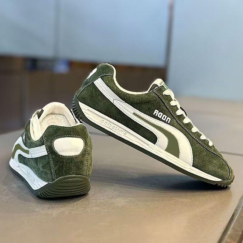 Shoes men's popular frosted leather casual shoes in spring  Kwai super hot comfortable light versatile ins men's shoes