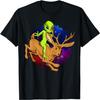 Alien Riding Jackalope Save Cryptid Hare Jackrabbit Camping T-Shirt