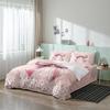 3Pcs Bow Bedding Set, Pink Rhinestone Bow Print Duvet Cover, For Family Bedrooms Dormitories Hotels High Definition Printing