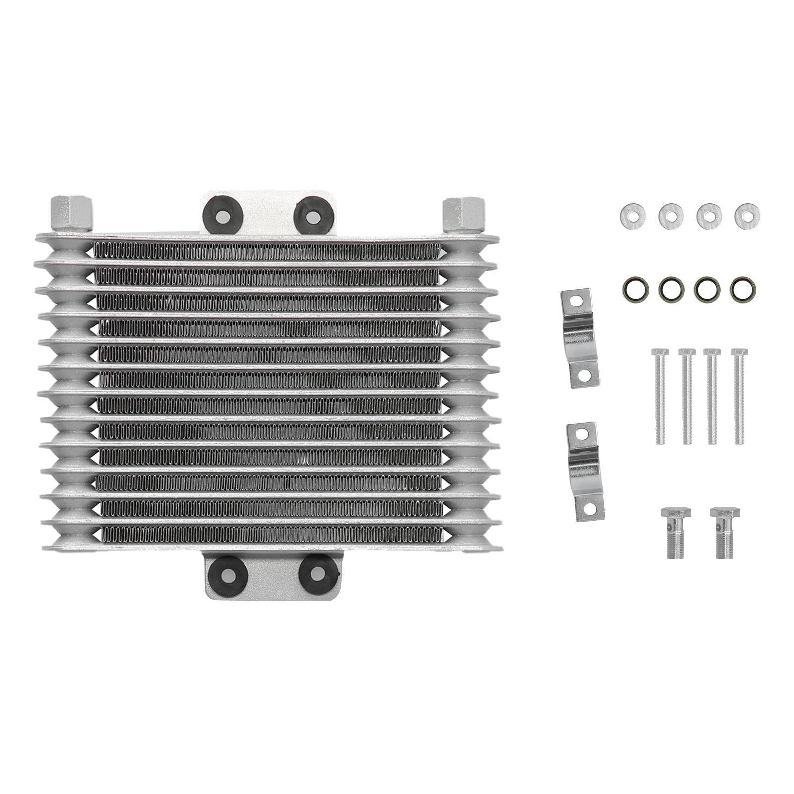 Radiator Engine Oil Cooler Aluminium Alloy Silver Universal for Automobile Motorcycle 125CC 250CC