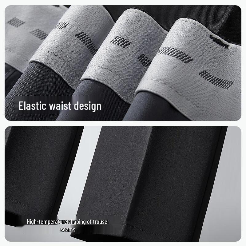 Hongdou Men's Wrinkle-Free Business Suit Trousers