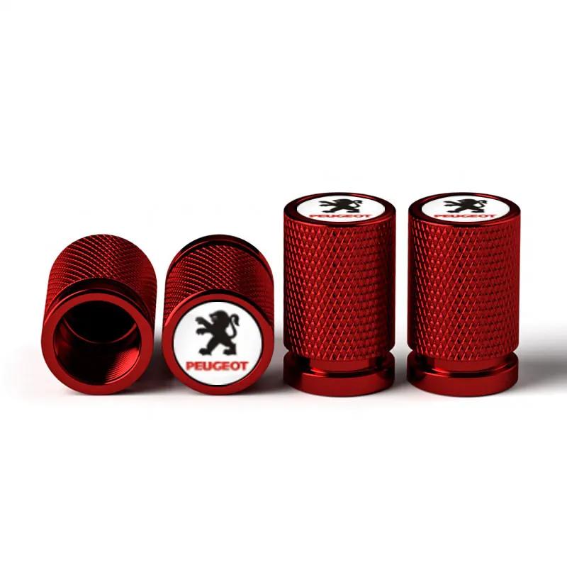 4pcs Car Wheel Tire Valve Caps Stem Covers for Peugeot 306 307 308 2008 m 3008 4008 508 406 407 408 206 207 208 208XS Decoration