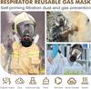 Full Face Respirator Mask, Gas Masks Survival Nuclear and Chemical, Gas Respirator with Activated Carbon Filters