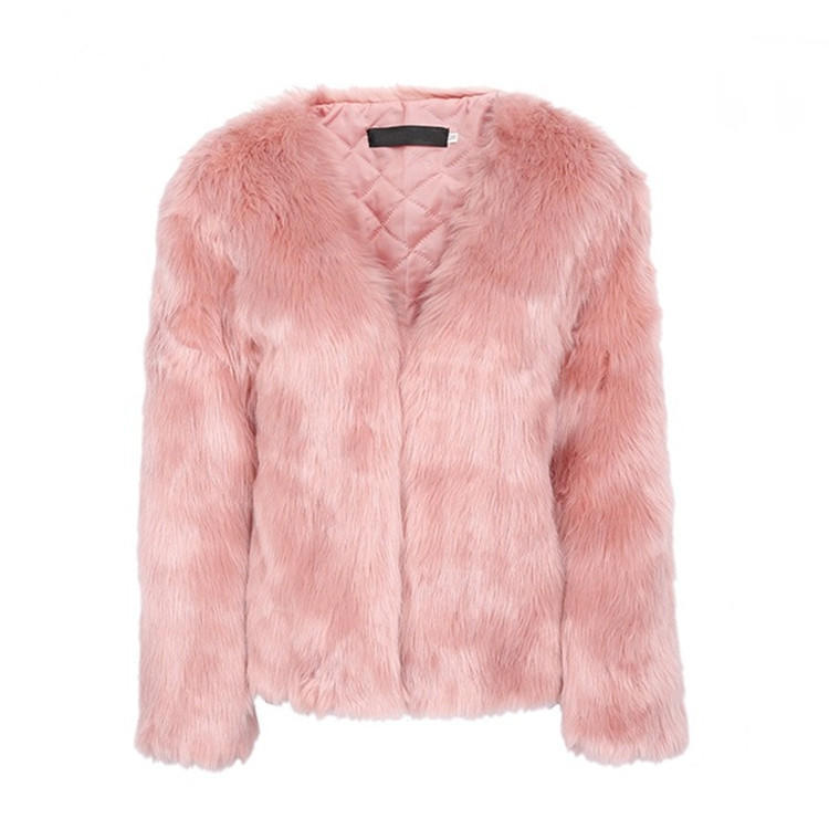 New spot Korean Faner fluffy winter warm solid color short coat Dongdaemun imitation fur coat