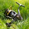 Spinning Reel with Double Single Carbon Fiber Lightweight Models Threaded Gear Max Drag Force of for Light Game Mountain Stream and Trout Includes Two