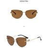 Women's sunglasses, men's and women's fashion polygonal frameless sunglasses