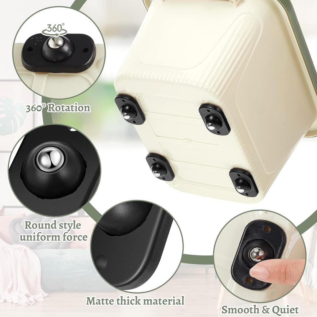 Ruote Girevoli Universali Autoadesive Mini Pulegge Ruote Rotanti per Mobili Scatole Portaoggetti Armadietti per la Spazzatura Elettrodomestici Pattumiere Slider Rulli