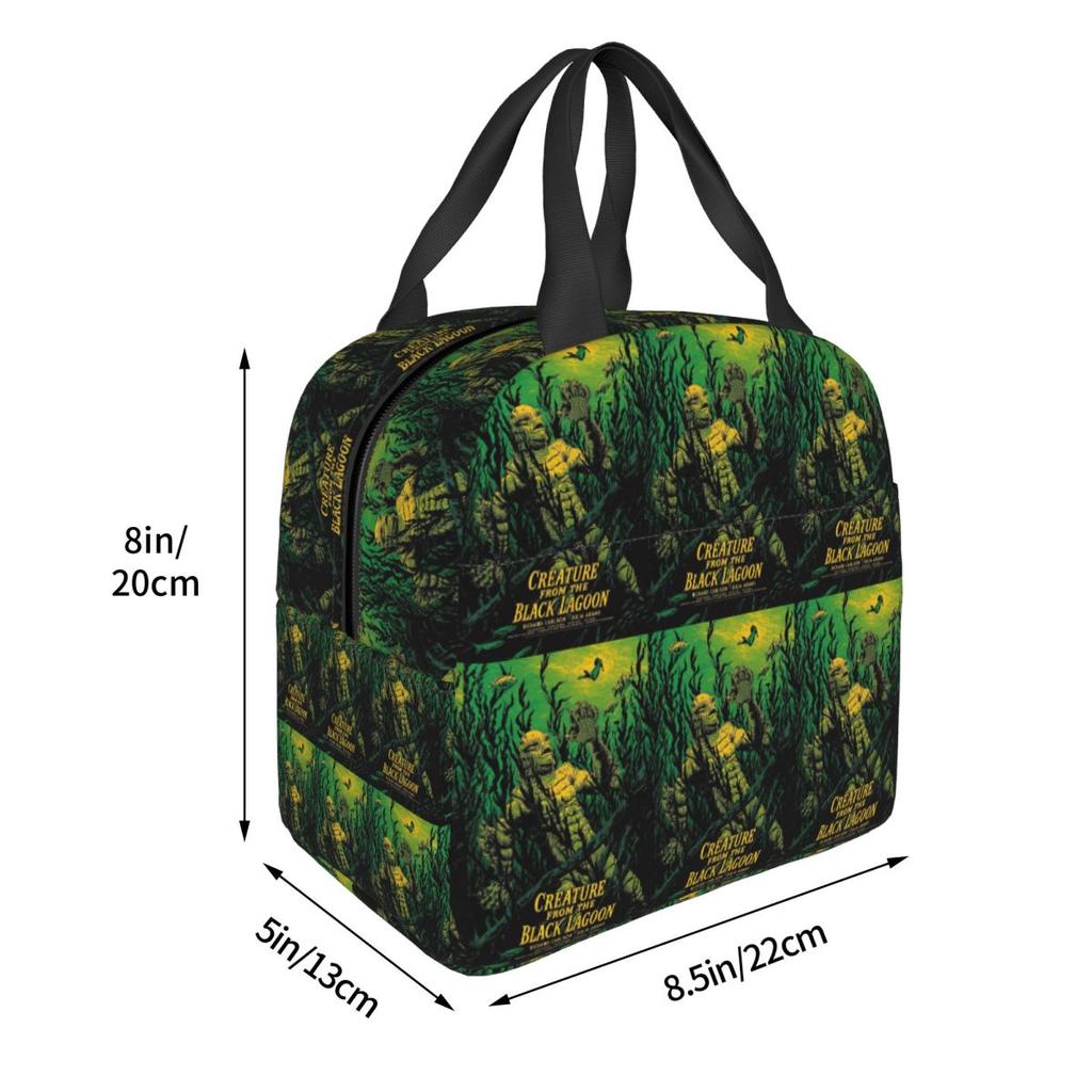 Creature From The Black Lagoon Halloween Monster Insulated Lunch Bag for Kids School Cooler Thermal Food Box Tote Lunch Boxes