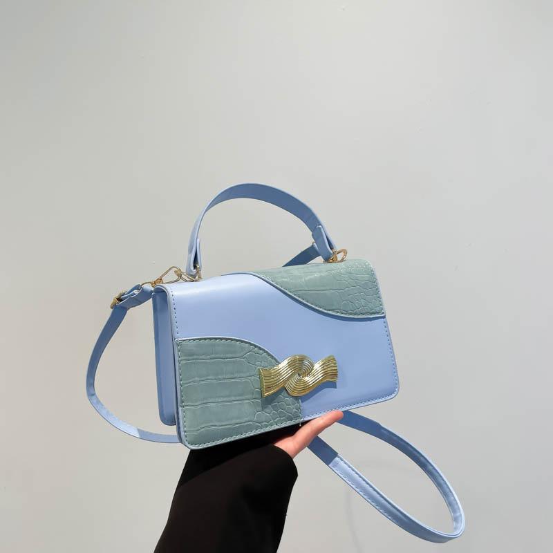 Elegant Pu Leather Mini Square Handbag For Women Charming Retro Shoulder Bag