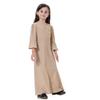 Muslim Kids Girls Prayer Dress Hijab Abaya Robe Arab Dubai Children Ramadan Kaftan Headscarf Islamic Eid Party Gown Jilbab