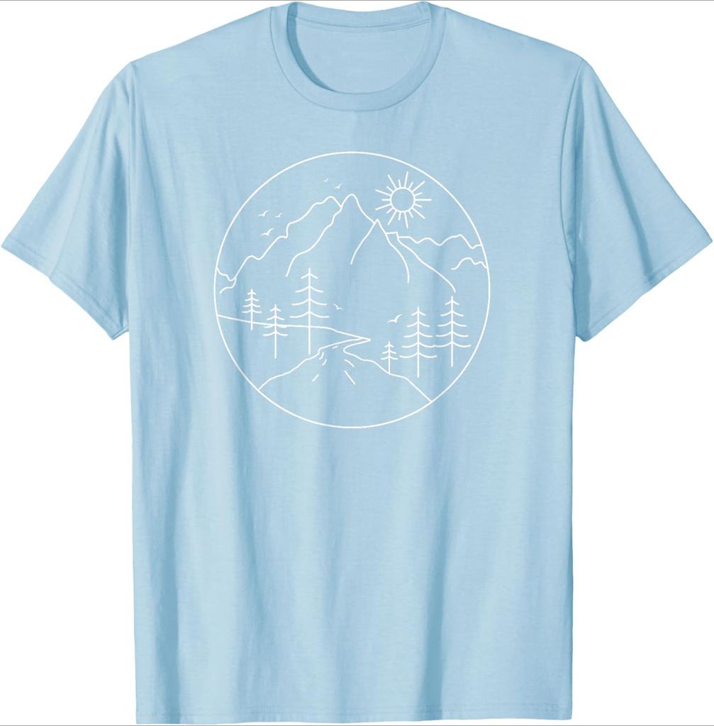 Sunrise Mountain Nature Hiking Camping Outdoors Mountains TShirt