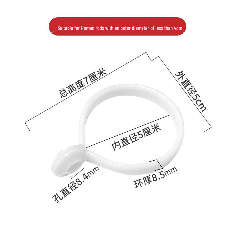 Inel cu cârlige pentru perdea deschis - Cercuri pentru bară romană Accesorii pentru duș