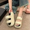 Fairy Style Versatile Beach Cool Slippers Outer Wear 2025 Summer New High-value Non-slip Fashion Height-enhancing Slippers Women