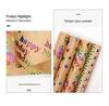 Cross-border Large Size 43CM 3M Gift Wrapping Paper Roll with High-end Embossed Hot Stamping for Birthdays and Valentine's Day.