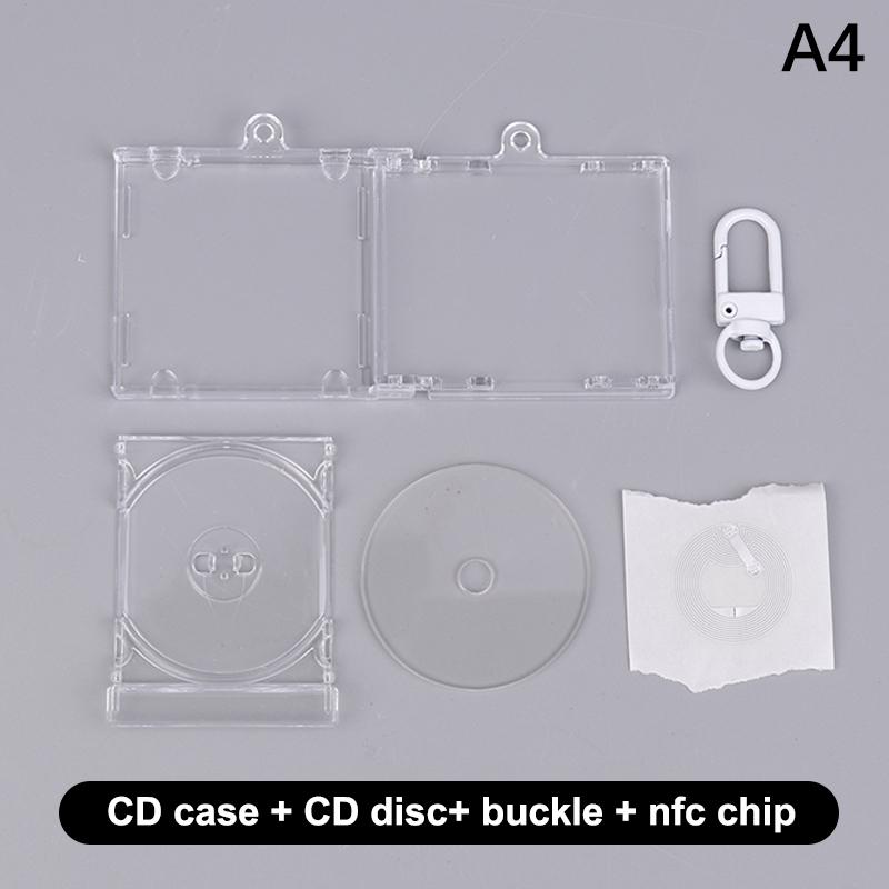 Mini Nfc Functional Cd Disc Case Key Chain Peripheral Commemorative Album Key Holder For Diy Backpack Pendant