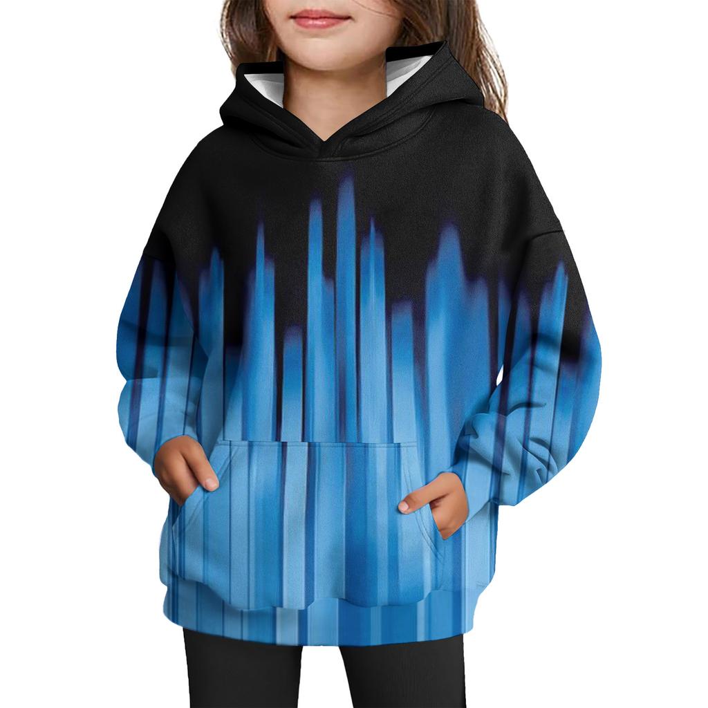 Girls' Hooded Tie-Dye Sweatshirt - Pullover Print Top