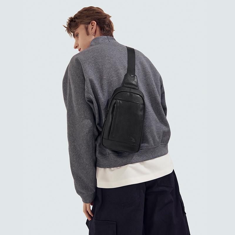 New JAGUAR Fabric Shoulder Bags Sling Bags Regular Men's Black JX1T1220224201A