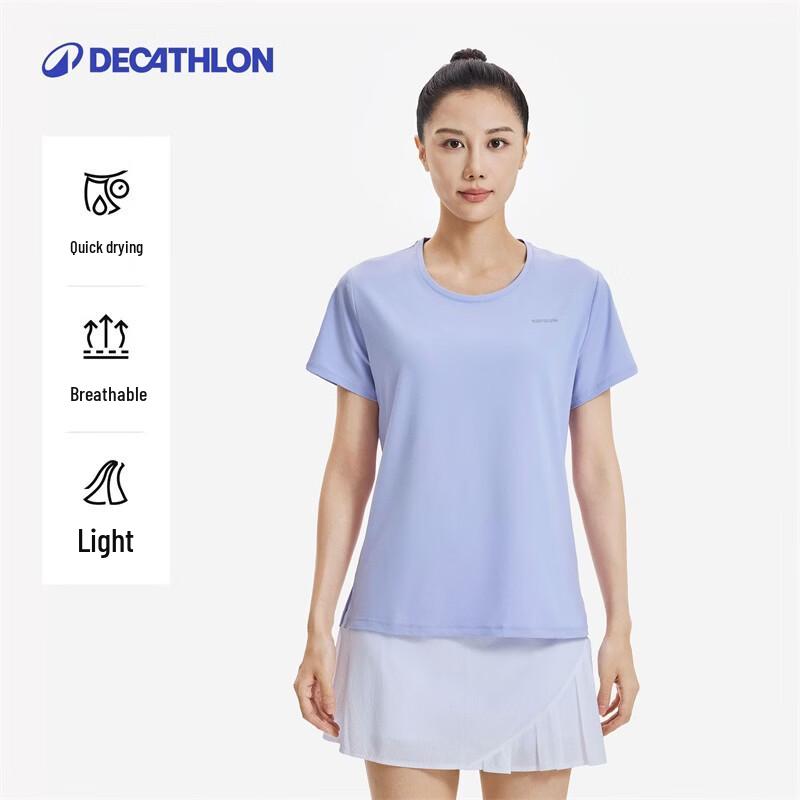 Decathlon Women's Quick-Dry Athletic Short Sleeve T-Shirt