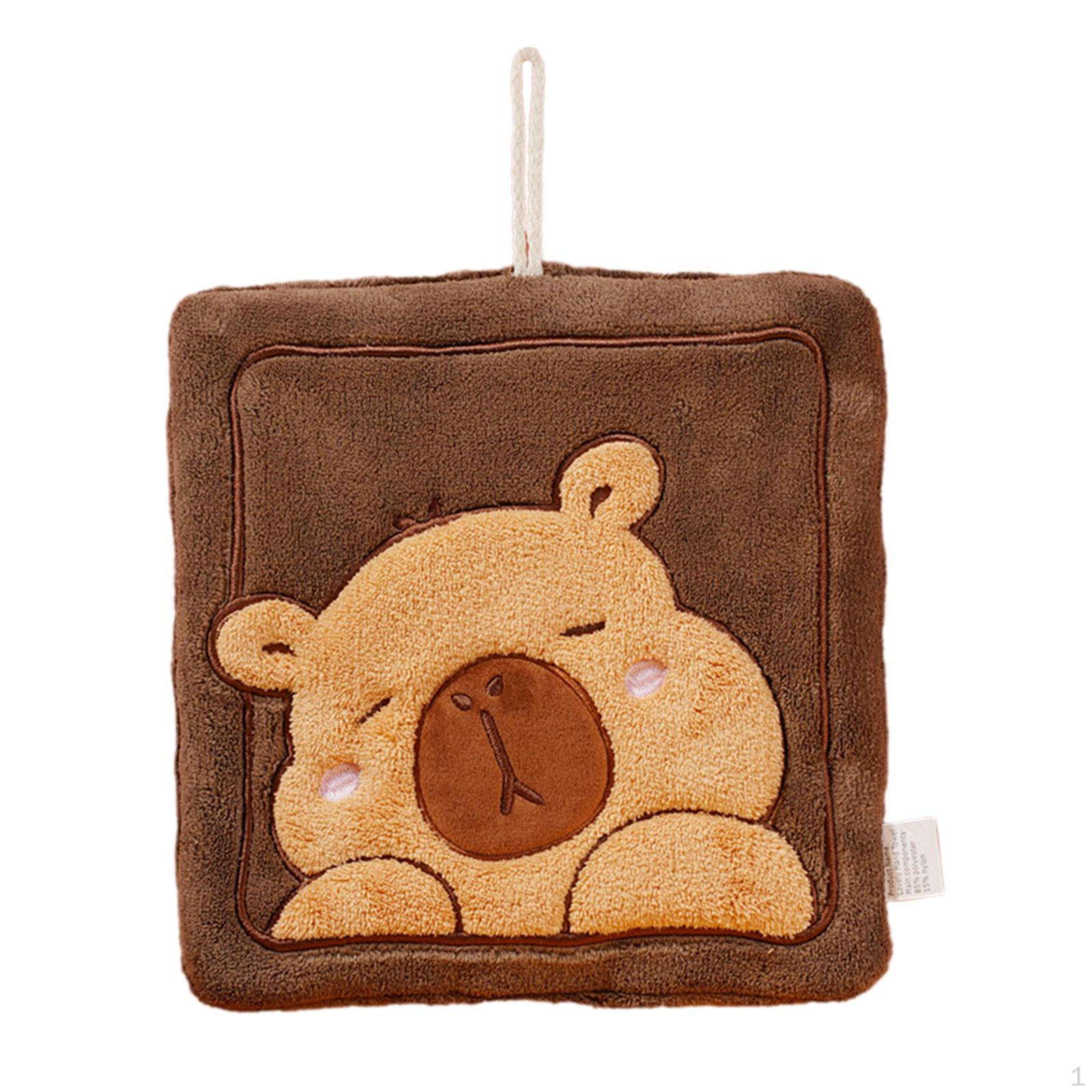 

Подвесное полотенце для рук, кухонное полотенце, быстросохнущее, толстый носовой платок, аксессуар для ванной, кухни, мягкий, с петлей кофейный