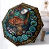 Underwater Marine Life pattern umbrella, portable and foldable design, 8 ribs, a casual accessory for Halloween, Christmas, and birthday gifts.