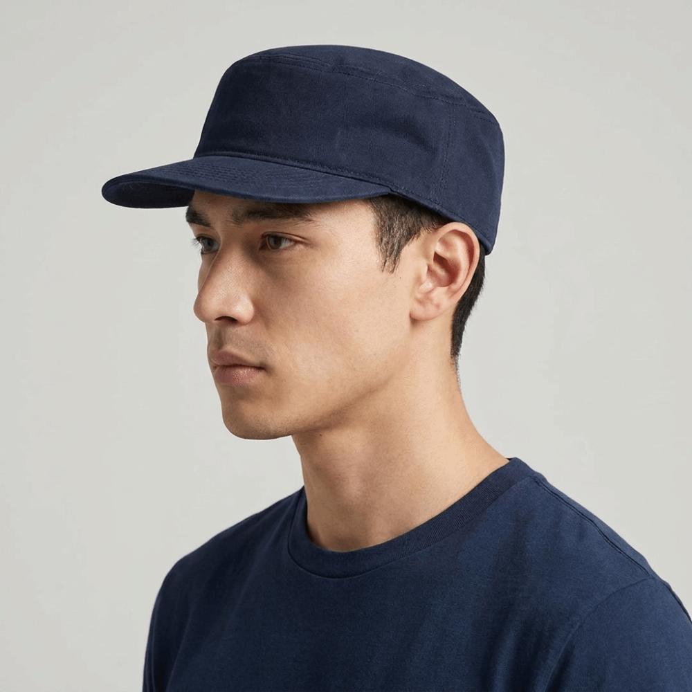Solid Color Peaked Cap Flat Brim Baseball Cap Retro Flat Top Hat Versatile Use