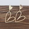 New Trendy Heart Pendants Women's Hanging Earrings Double-layers Love Heart Dangle Earrings Lovely Bohemian Ear Jewelry