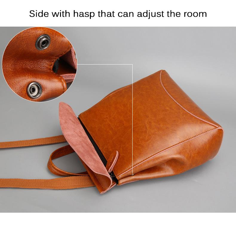 Mochilas femininas retrô 2025, mochila de couro legítimo, mochila de luxo simples para mulheres, bolsa transversal de ombro em couro bovino natural