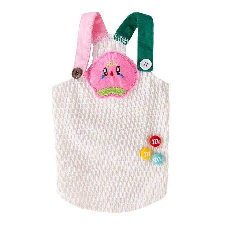 Spring and summer teddy bear puppy dog clothes cartoon fruit traction sling medium and small dog dog vest manufacturer