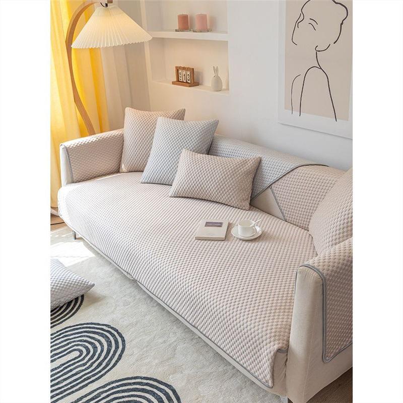 All-Season Ice Silk Non-slip Sofa Cushion Cover