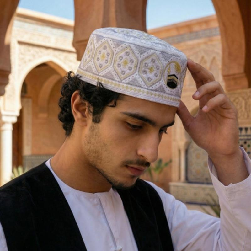 Bestickte jüdische Kippa Totenkopf-Abdeckung Traditionelles Design Leicht für religiöse Zeremonien und den täglichen Gebrauch