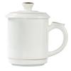 Tea Xun Dehua White Porcelain Bamboo Section Tea Cup with Lid