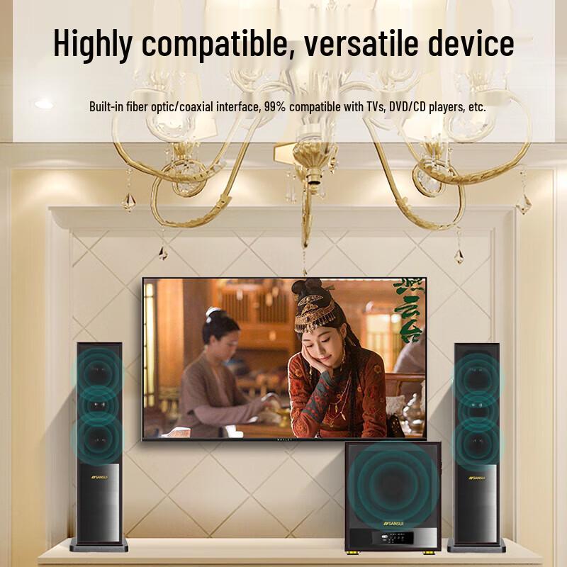 SANSUI GS-6000 Home Theater Bluetooth Speaker System CN plug (adapter included) (CN version)