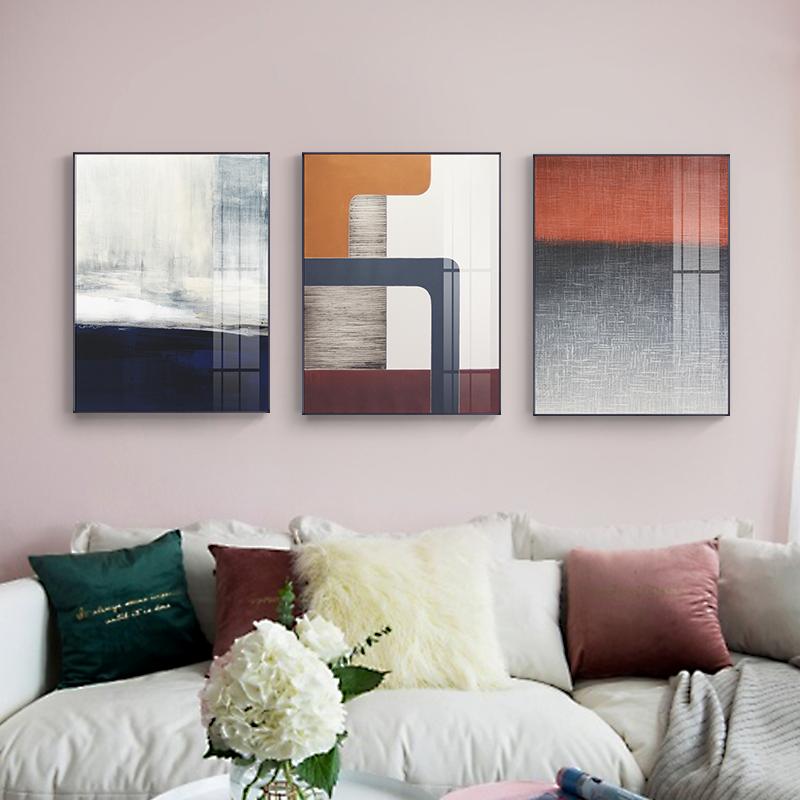 Modern Nordic Abstract Color Block Canvas Paintings Wall Art Print Fashion Wall Picture for Living Room Interior Home Decoration