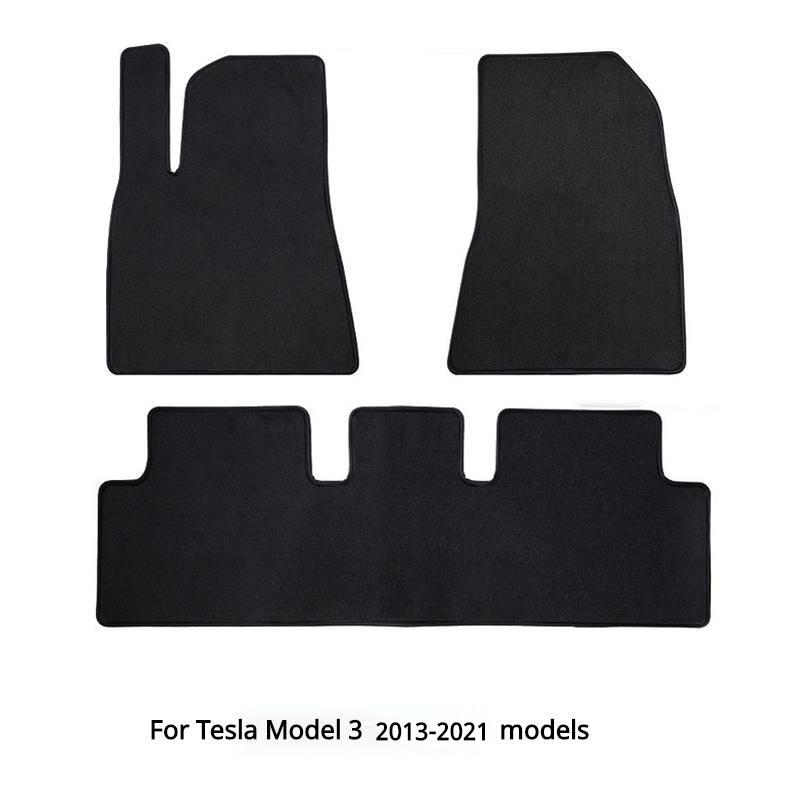 

Для Tesla Model 3 2013-2021 аксессуары для автомобильных ковриков, бархатная бесшумная подставка для ног, бесшумная, нескользящая, износостойкая, специальный коврик для переднего багажника