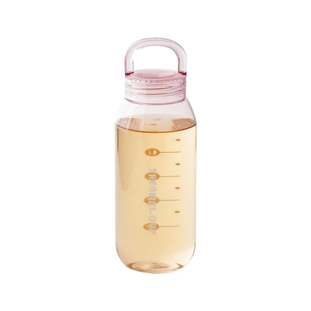 

500ml Water Bottle Leakproof Large Capacity Drinking Bottle Transparent Water Bottle Accessories Outdoor Adults Girls Students розовый