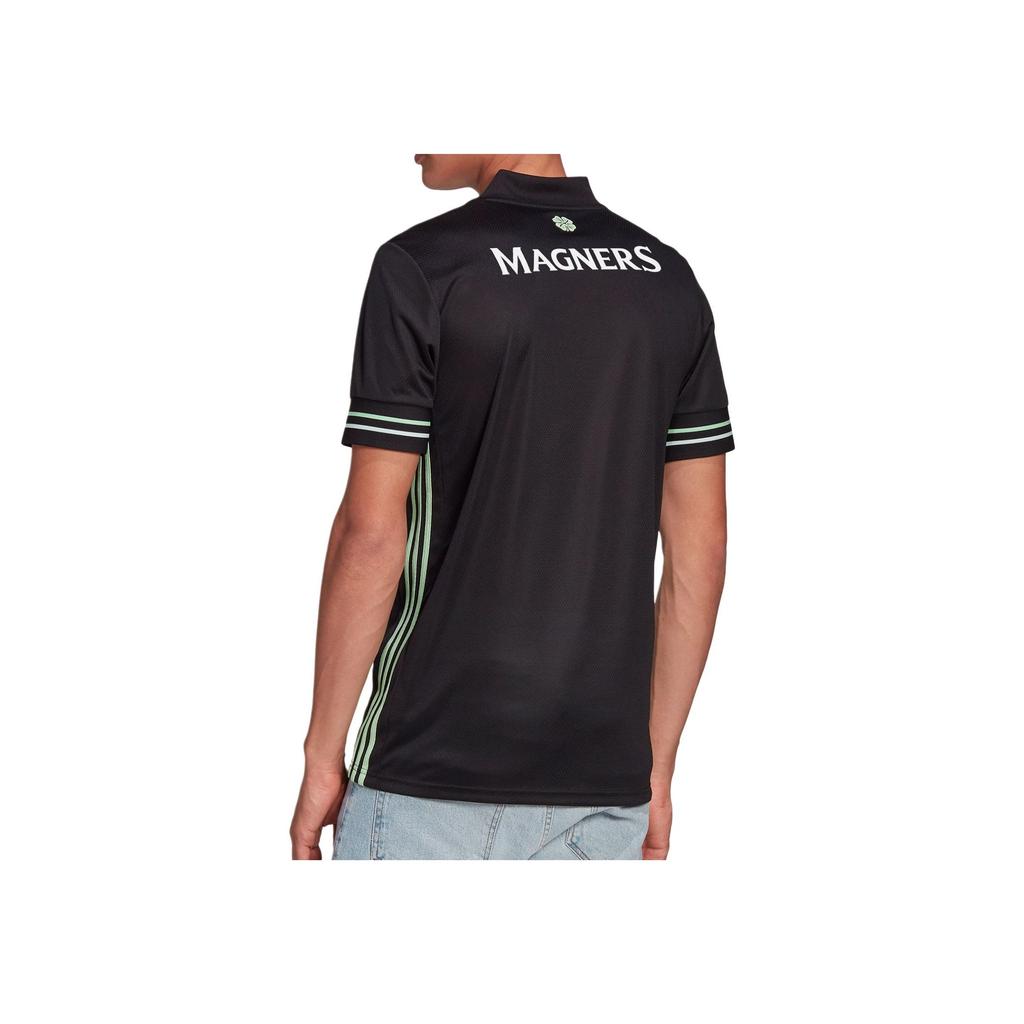 Adidas Letter Print Side Stripe Pullover Short Sleeve Comfortable Breathable Retro Football Shirt Men tops Black GE5240