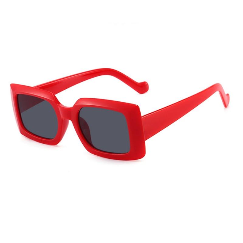 Trendy Large Rim Sunglasses Square New Street Snap Sunglasses Jelly Color Fashionable Sunglasses