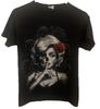 Unisex Tričko Marilyn Monroe Lebky a Růže Velikost Malá Černé "Ticho!""" *ČTĚTE* """
