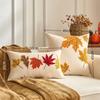 Maple Leaves Throw Pillow Cover Pumpkin Tufted Autumn Pillowcase Plush Pillow Covers  Fall Decor