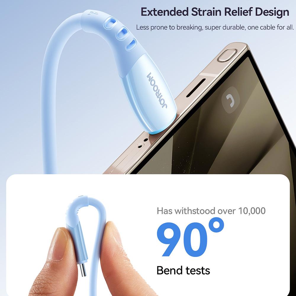 JOYROOM S-A59 Colorful 1.2m USB-A to Type-C Cable 3A Fast Charging Data Transfer TPE Cord