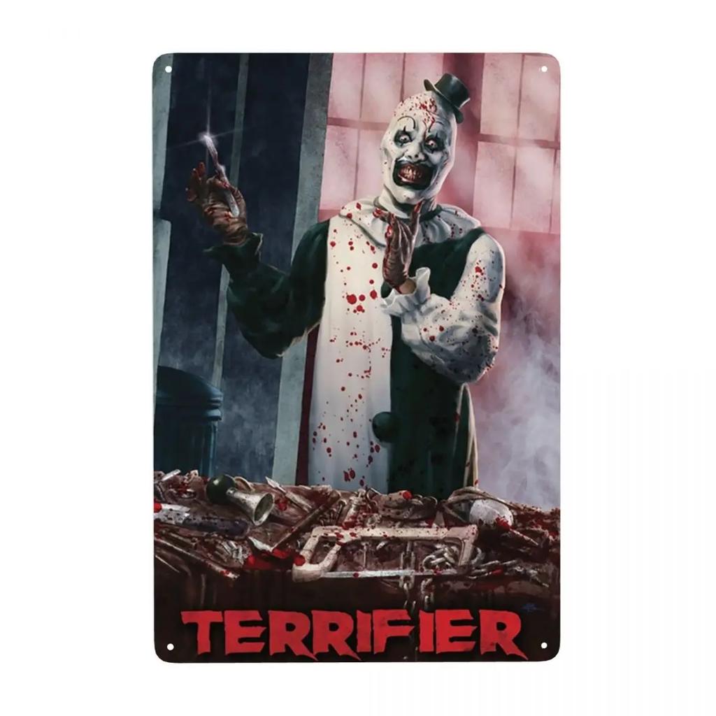Retro Terrifiers Halloween Horrorfilm Metallschilder Benutzerdefinierte Blechschilder Tor Garten Bars Heimdekor 30x20cm