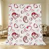Printed Flannel Heart Blanket Soft Fleece, Cozy Warmth for Home Decor, Halloween & Christmas
