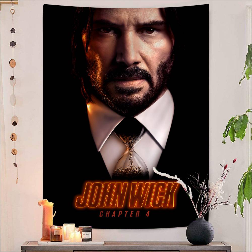 Classic Movie John Wick Quote Colorful Tapestry Wall Hanging Bohemian Wall Tapestries Mandala Wall Hanging Sheets