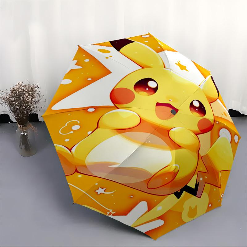 Pikachu Automatic Open Umbrella Compact Foldable Design, Durable Fabric for Casual Birthdays, Christmas s a0820078