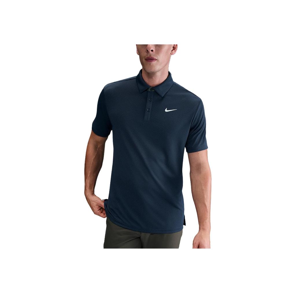 Nike Dri-Fit Tour Soft Skin-Friendly Fashion Simple Polo Golf Shirt Men Golf Shirt Navy-Blue FZ7530-410