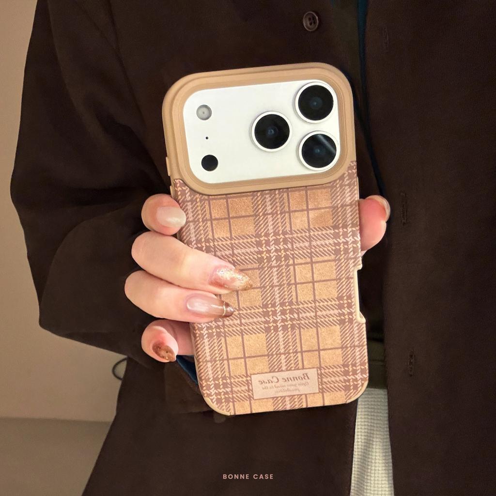 Leder im britischen Stil Geeignet für Iphone16 für Apple 17promax Handyhülle 15 Retro Braun 14 Sturzsicher 13 Weiche Hülle