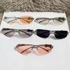 Rimless Square Bow Frame Sunglasses Women Luxury Brand Design Sun Glasses Punk Popular Hip Hop Rivet Star Pink Shades
