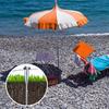 Outdoor Umbrella Base Metal Beach Umbrella Holder In Ground Parasol Mount Heavy Duty For Outdoor Picnic Backyard Beach Lawn
