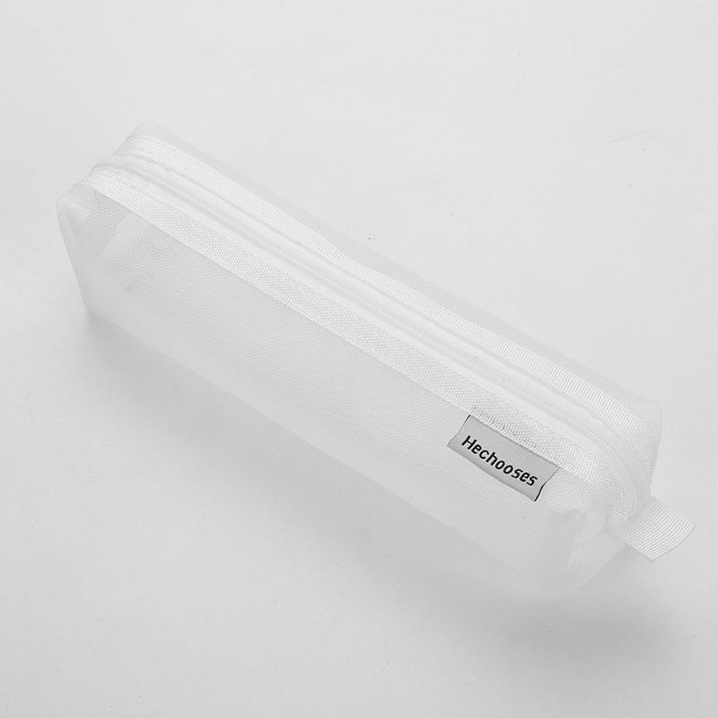 Thickened Transparent Mesh Pencil Case - Large Capacity Stationery Bag